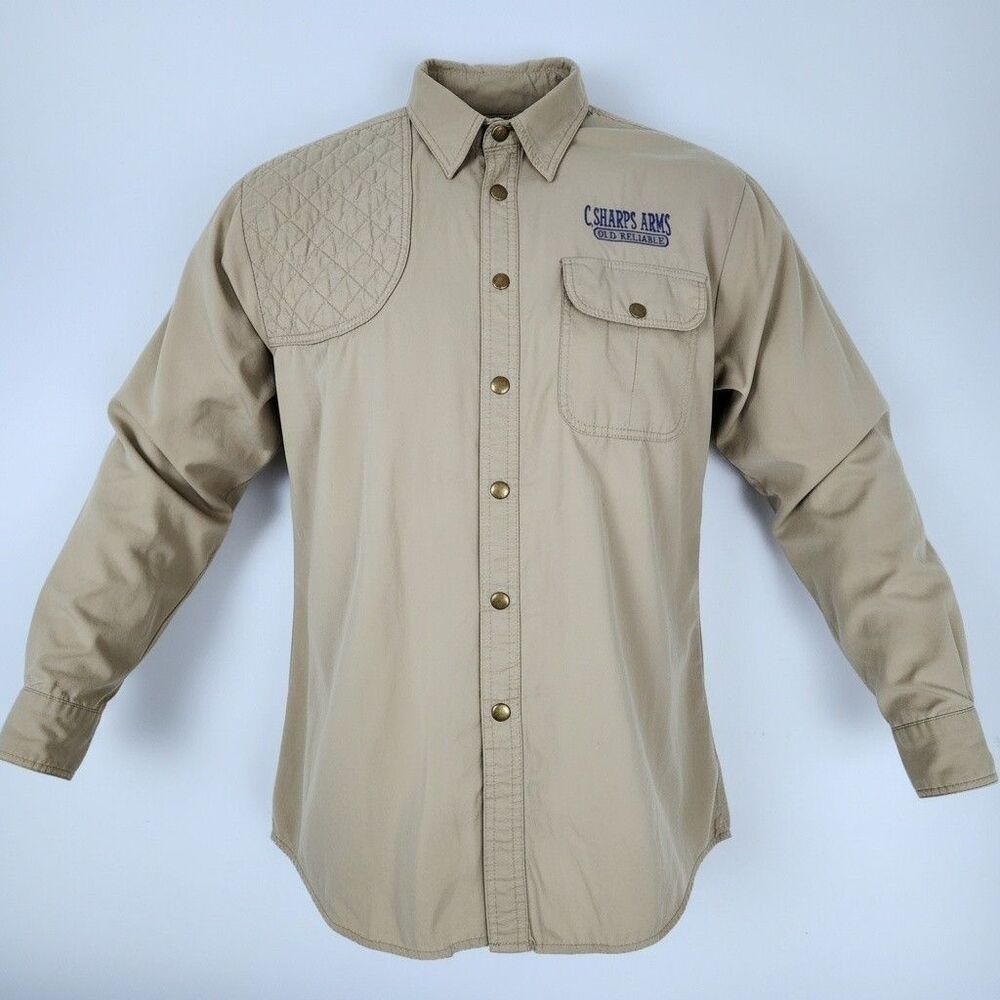 Gary Nesse Outdoor World Men's XL Hunting Shooting Shirt Tan Sharp's Arms USA